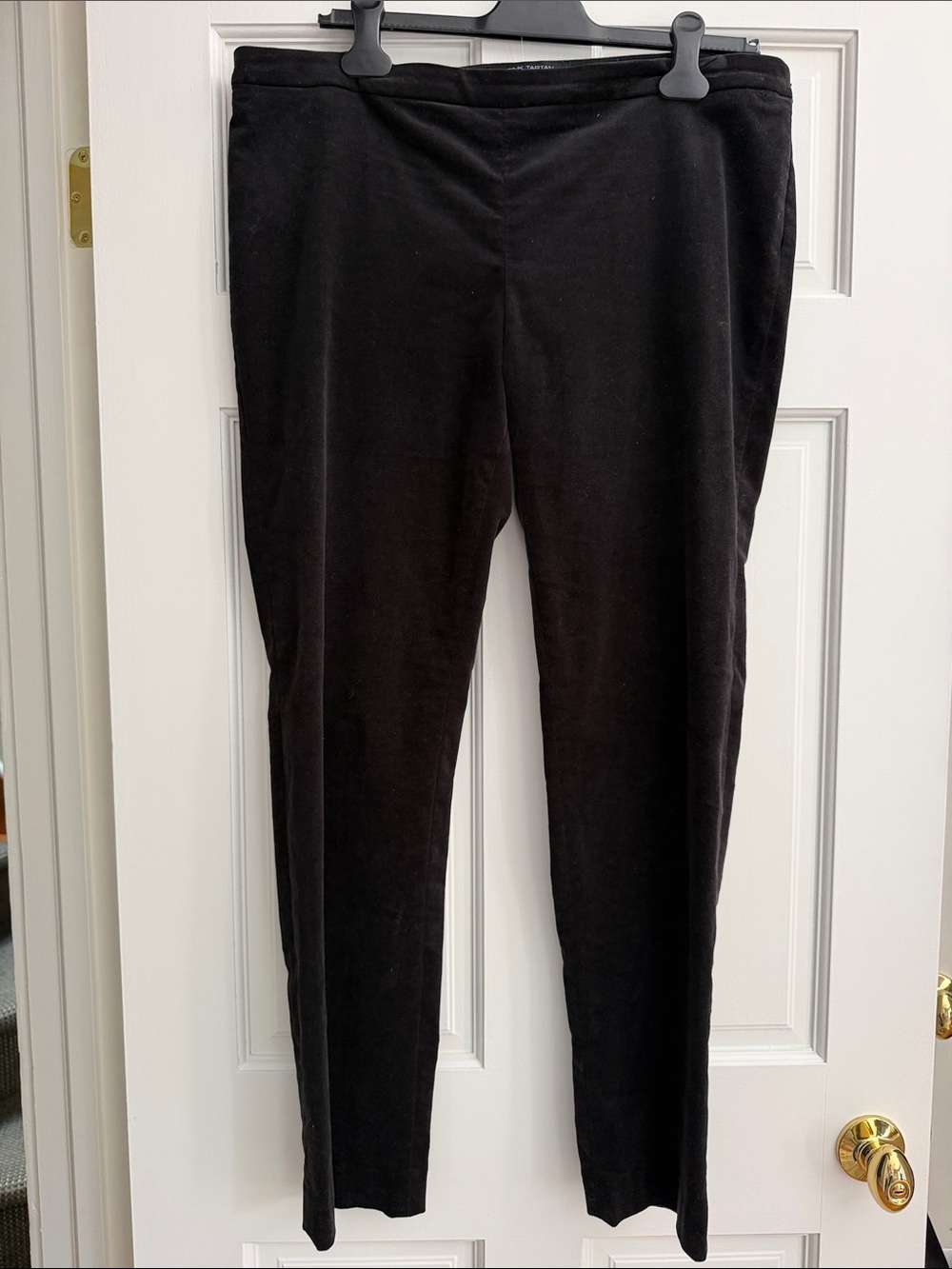 Pink Tartan Black Straight-Leg Ponte Pants